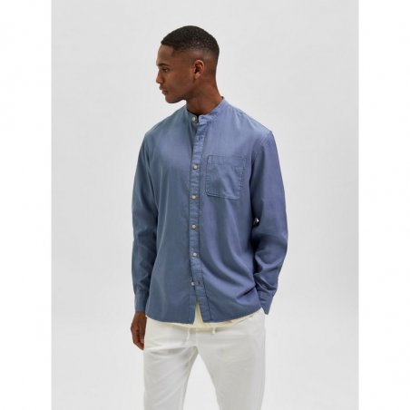 Selected - Slimrick-Soft Shirt Ls W - 16083629-Bering Sea