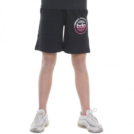 Body Action - Girl's French Terry Shorts - 032201-01-ΒLΑCΚ