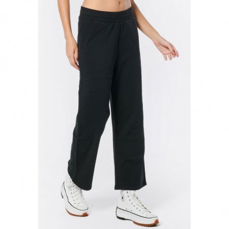 Body Action Women Wide-Leg Track Pants - 021237-ΒLΑCΚ