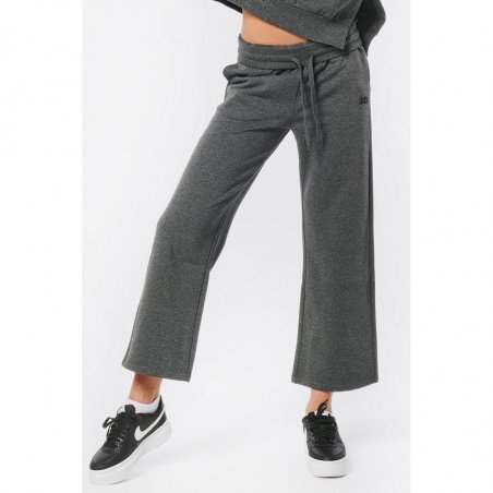Body Action Women Wide-Leg Track Pants - 021237-D.ΜΕL.GRΕΥ