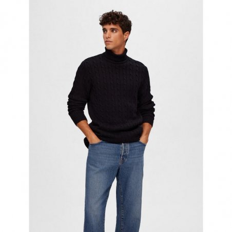 selected-slhryan-structure-roll-neck-16077218-black