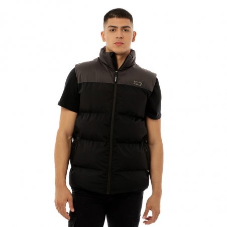 Be:nation Two Colors Puffer Vest - 08302404-BLACK