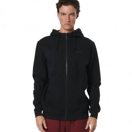 Body Action Men's Fleece Full-Zip Hoodie - 073520-01-BLACK