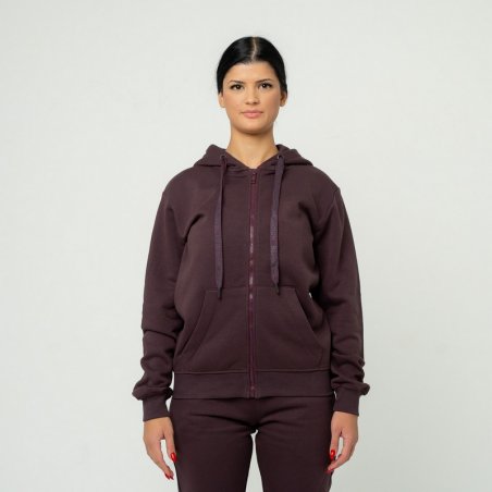 Be:nation Essentials Zipper Hoodie - 07102501-EGGPLANT