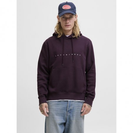 Jack & Jones Jjestar Jj Sweat Hood Noos - 12233972-PLUM PERFECT