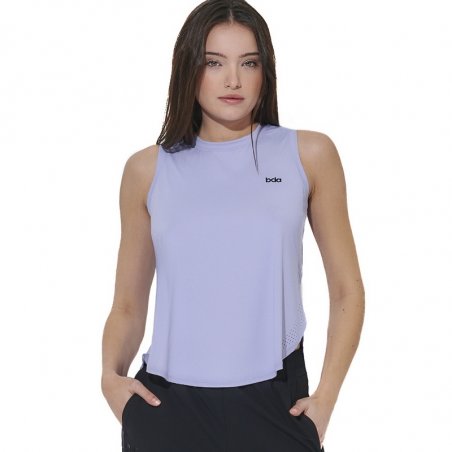 Body Action Women's Loose Breathable Sleeveless Yoga Top - 041620-01-VIOLET BLUE
