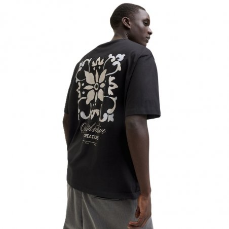 Jack & Jones Jjart Print Tee Ss Crew Neck - 12288095-BLACK