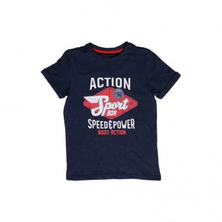 Body Action - Boys Jaspe T-Shirt - 054902-01-D.ΒLUΕ